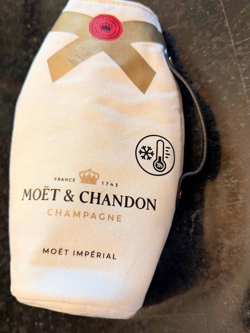 Moët & Chandon Champagne Insulated Bottle Cooler - White with Gold